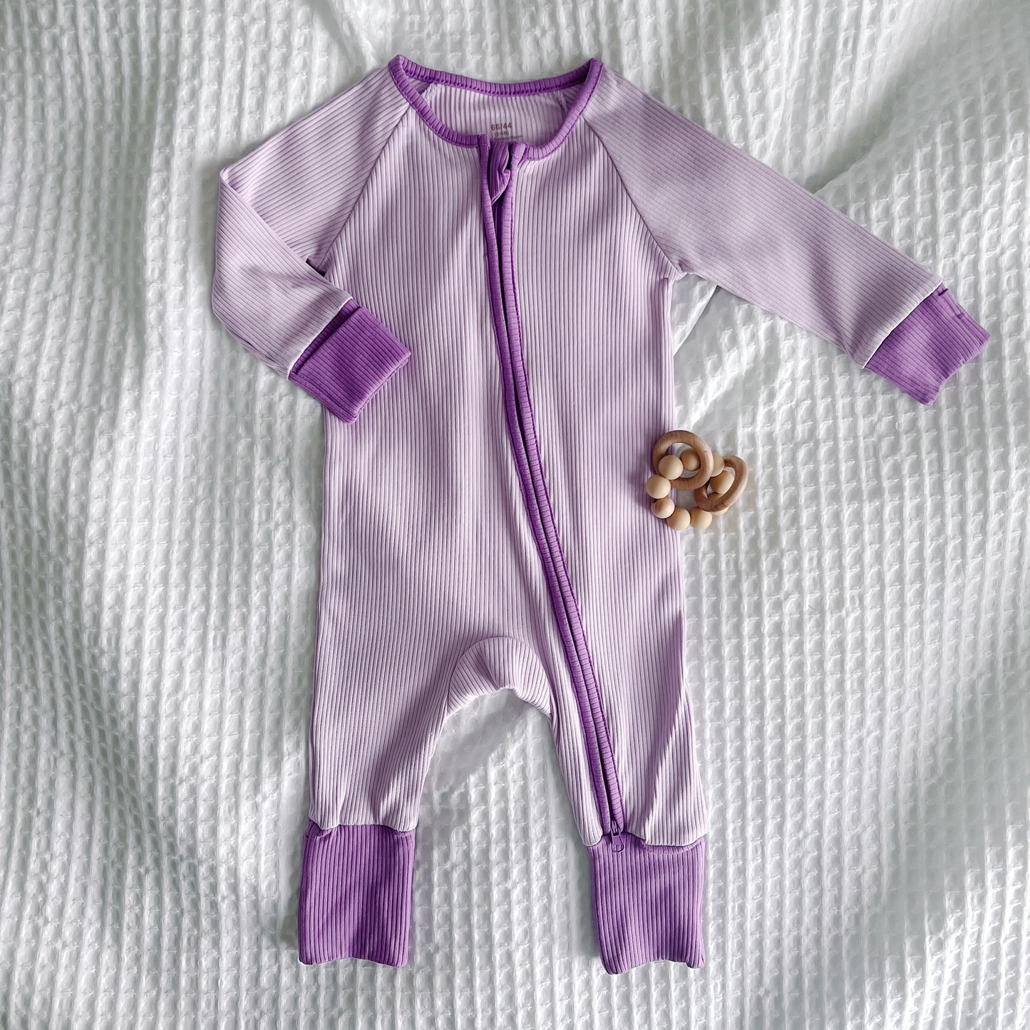 2-Way Zip Ribbed Bamboo Pajamas