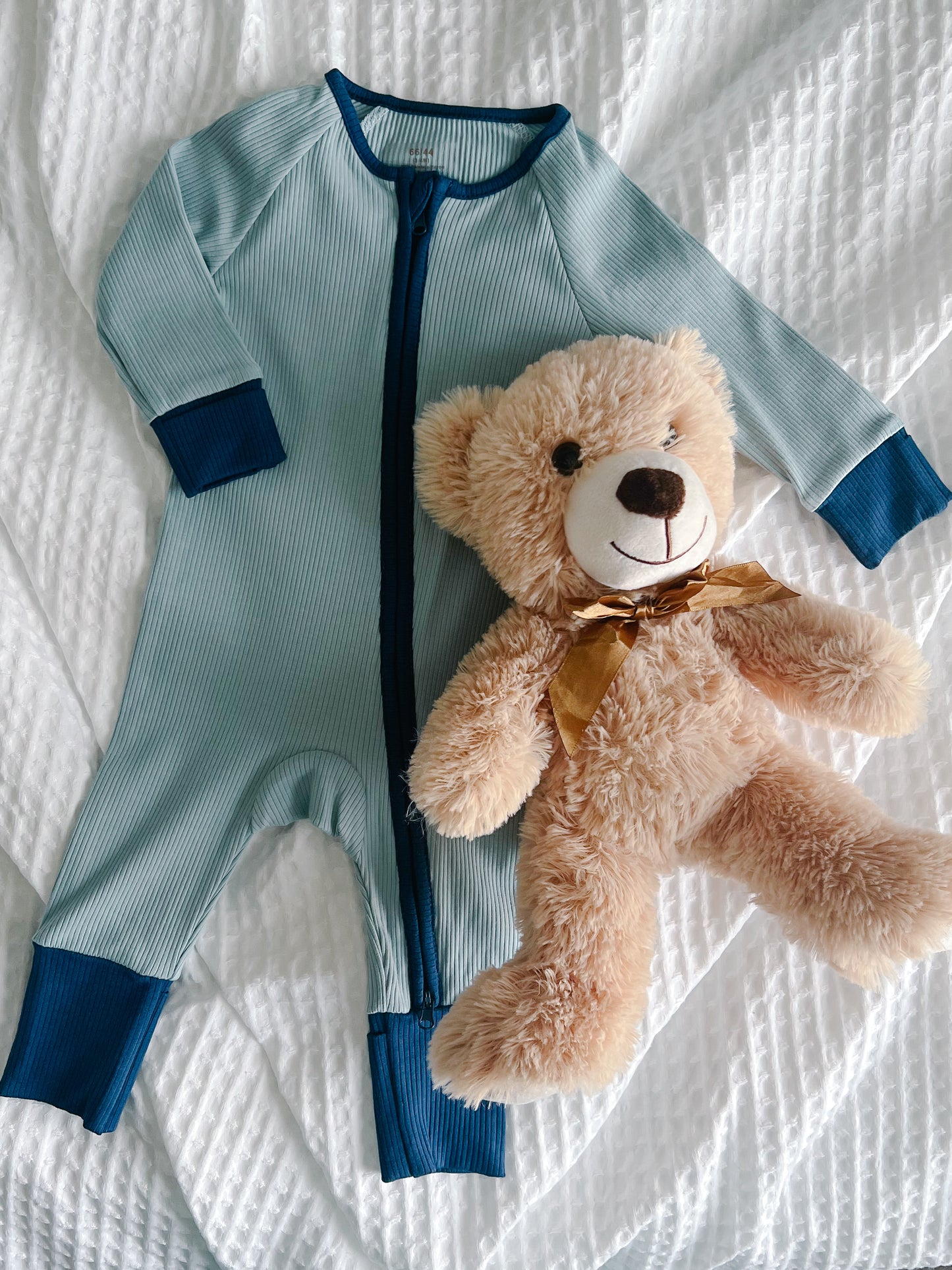 2-Way Zip Ribbed Bamboo Pajamas