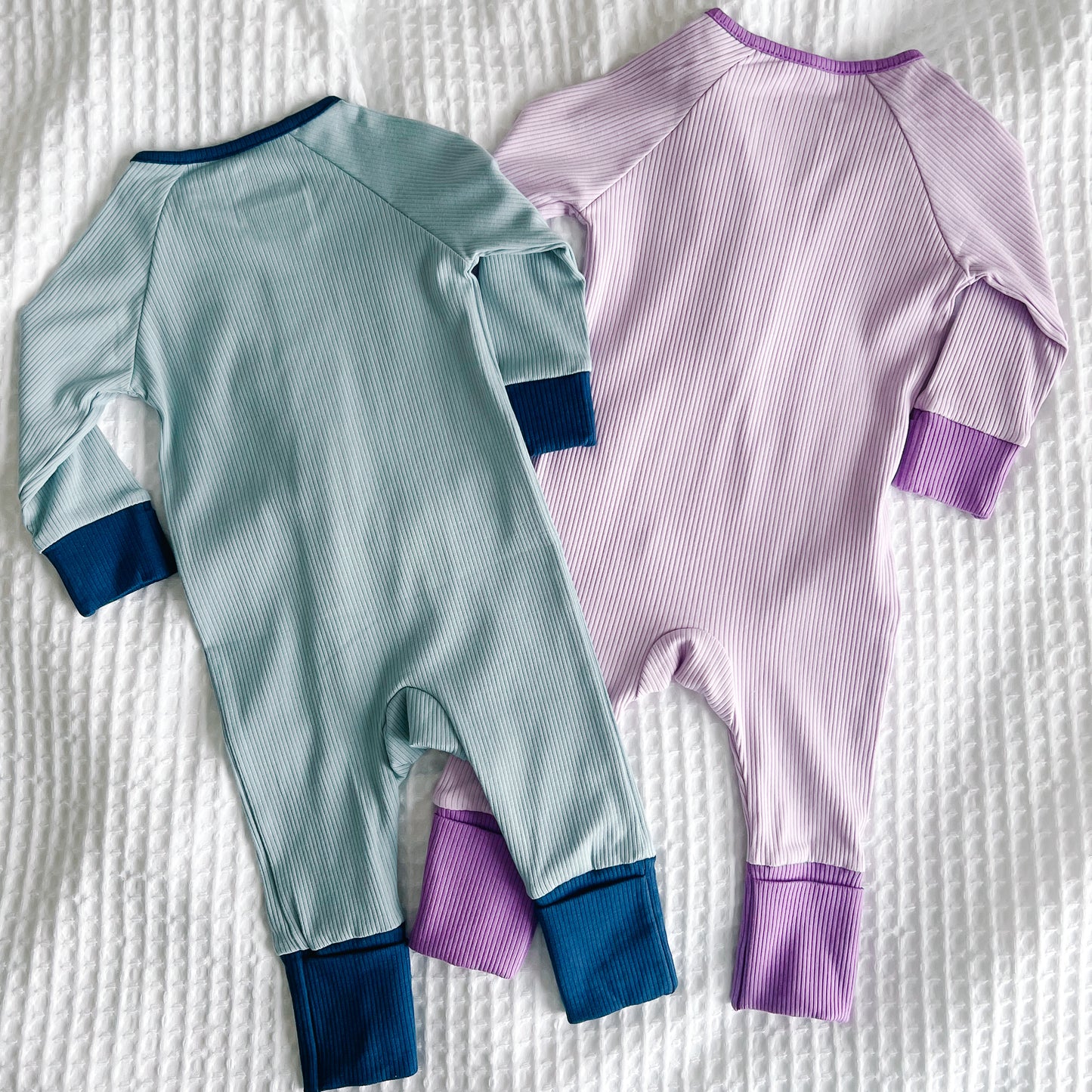 2-Way Zip Ribbed Bamboo Pajamas
