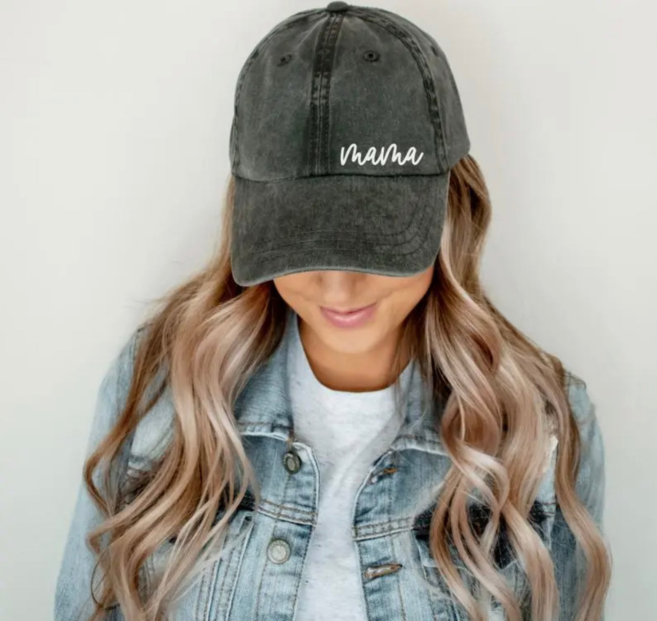 Mama Cursive Baseball Style Hat