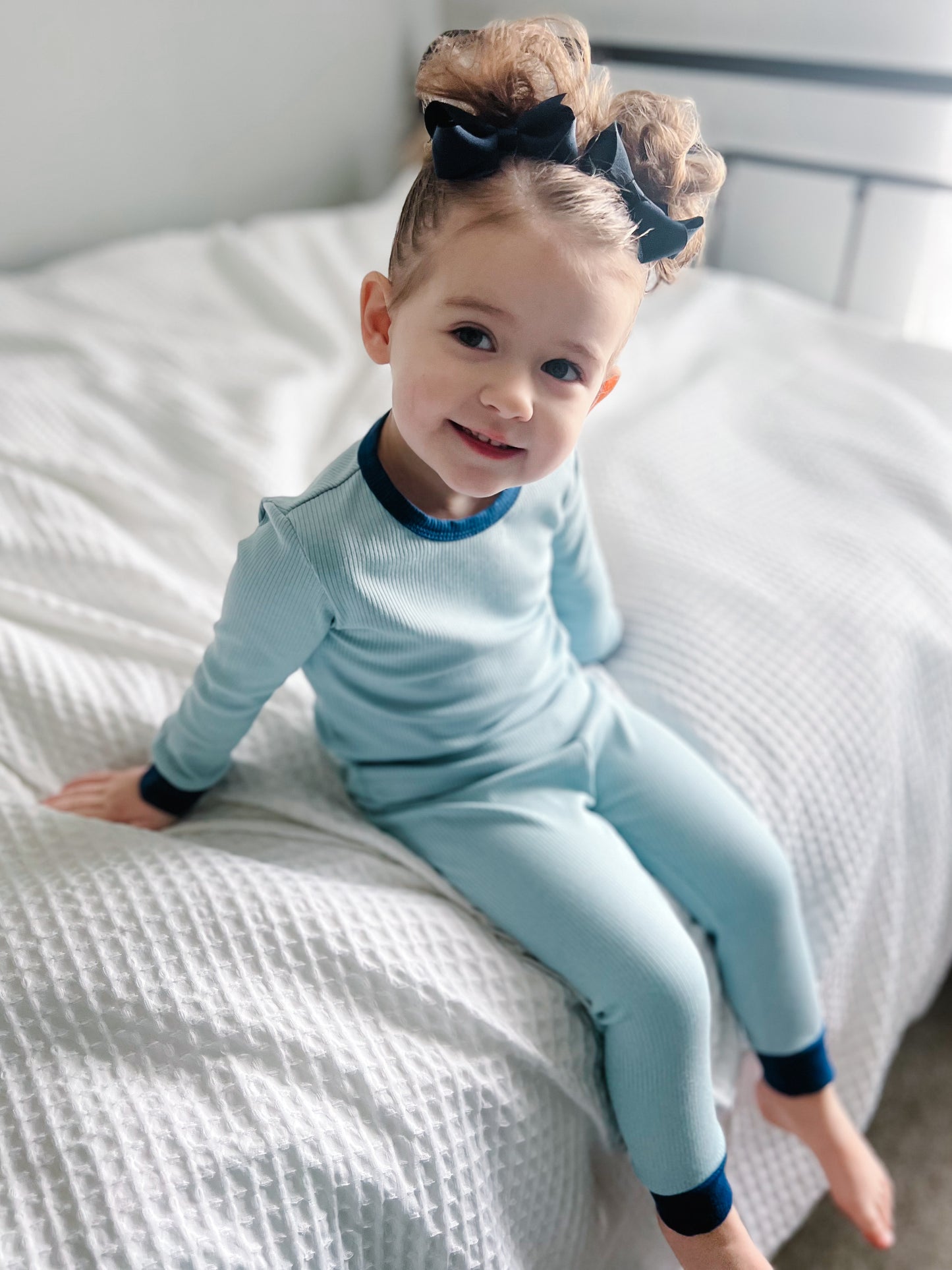 2-Pc Ribbed Bamboo Pajamas