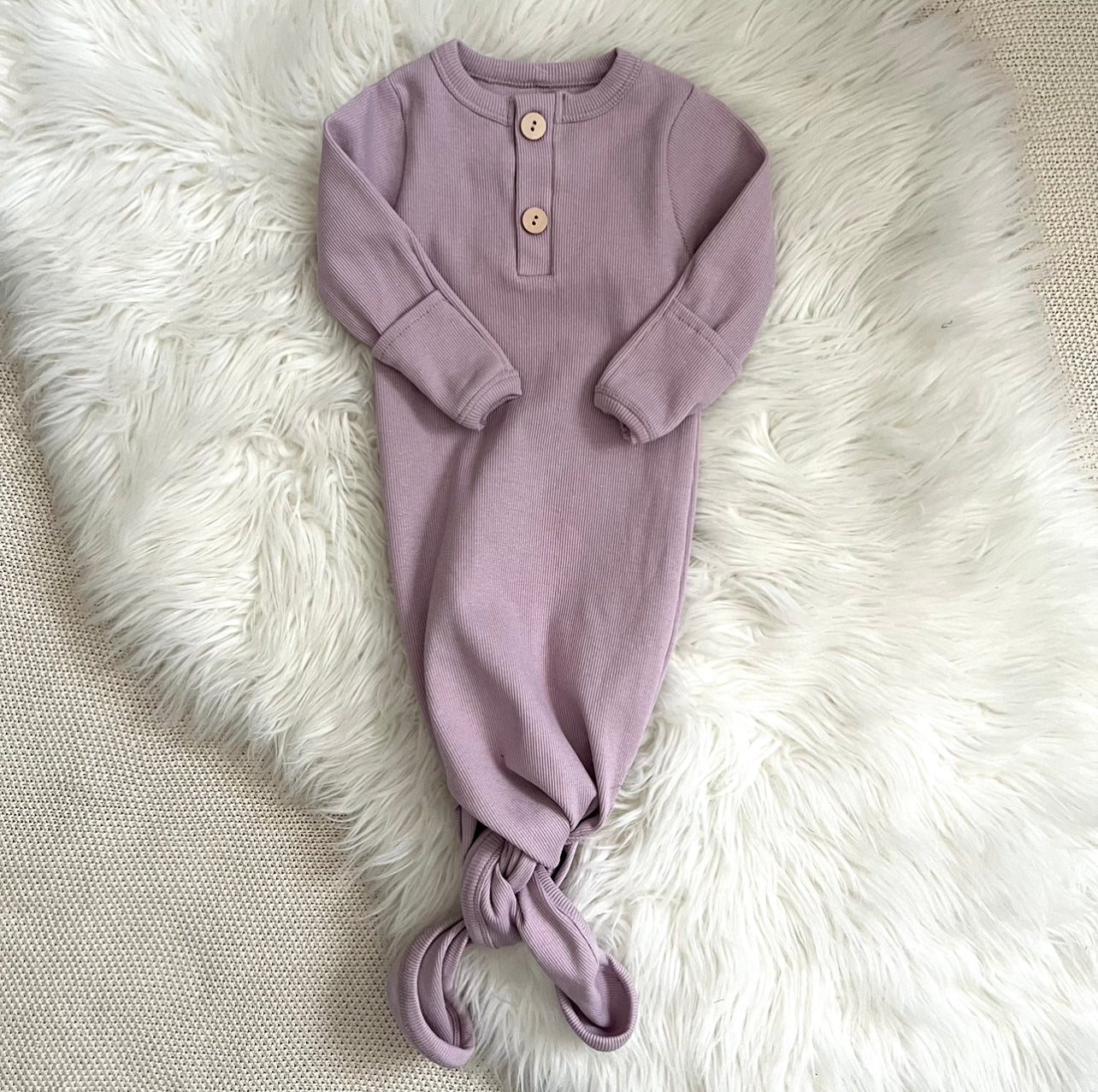 Ribbed Knotted Gown (Kakhi ONLY)