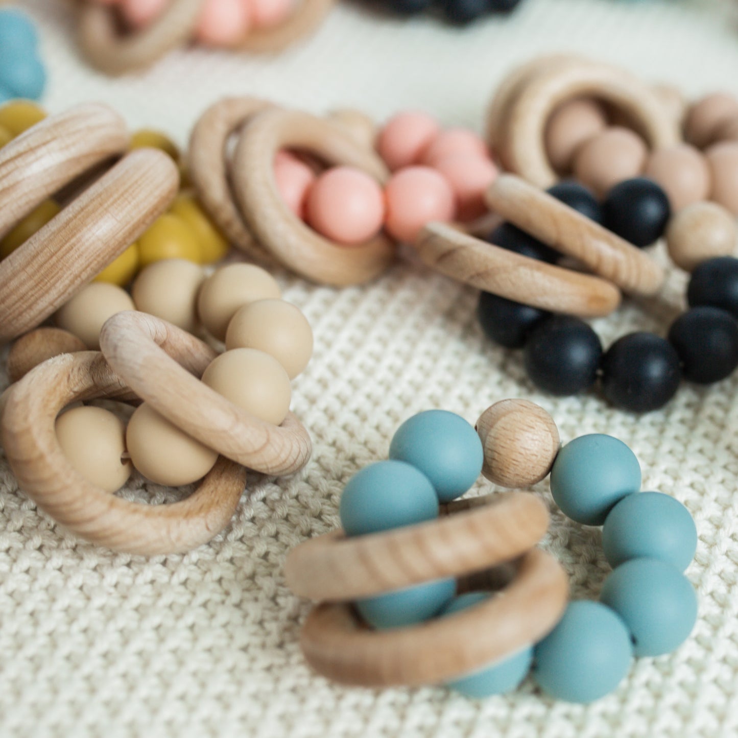 Wooden + Silicone Teether Rings