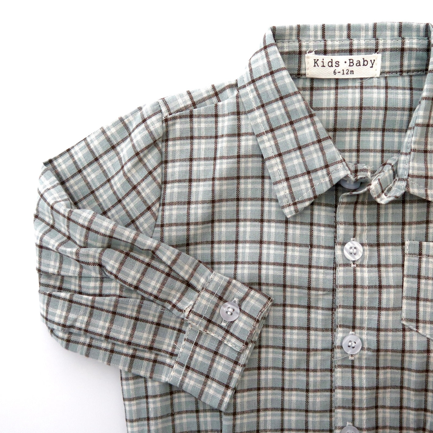 Blue & Brown Plaid Collared Shirt