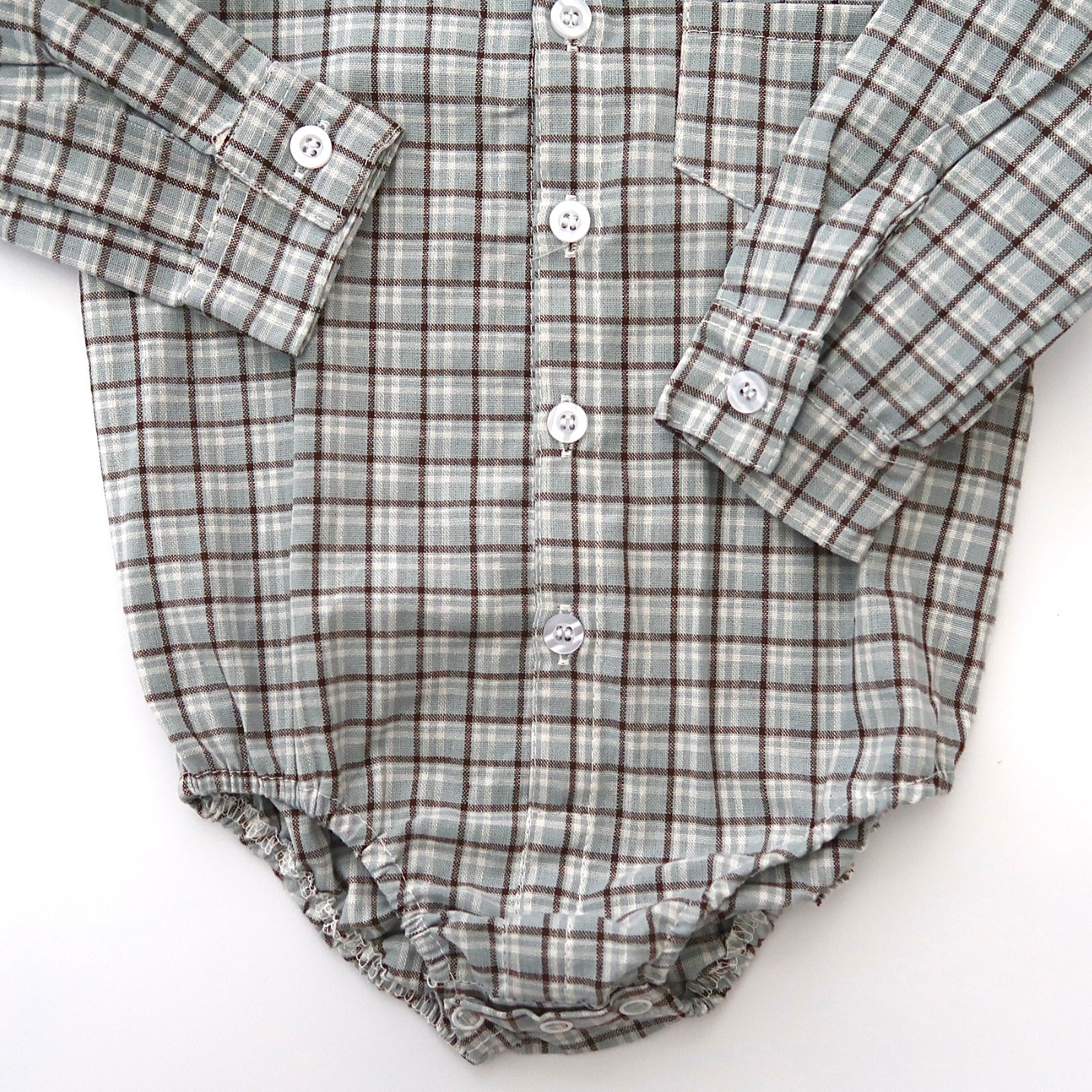 Blue & Brown Plaid Collared Shirt