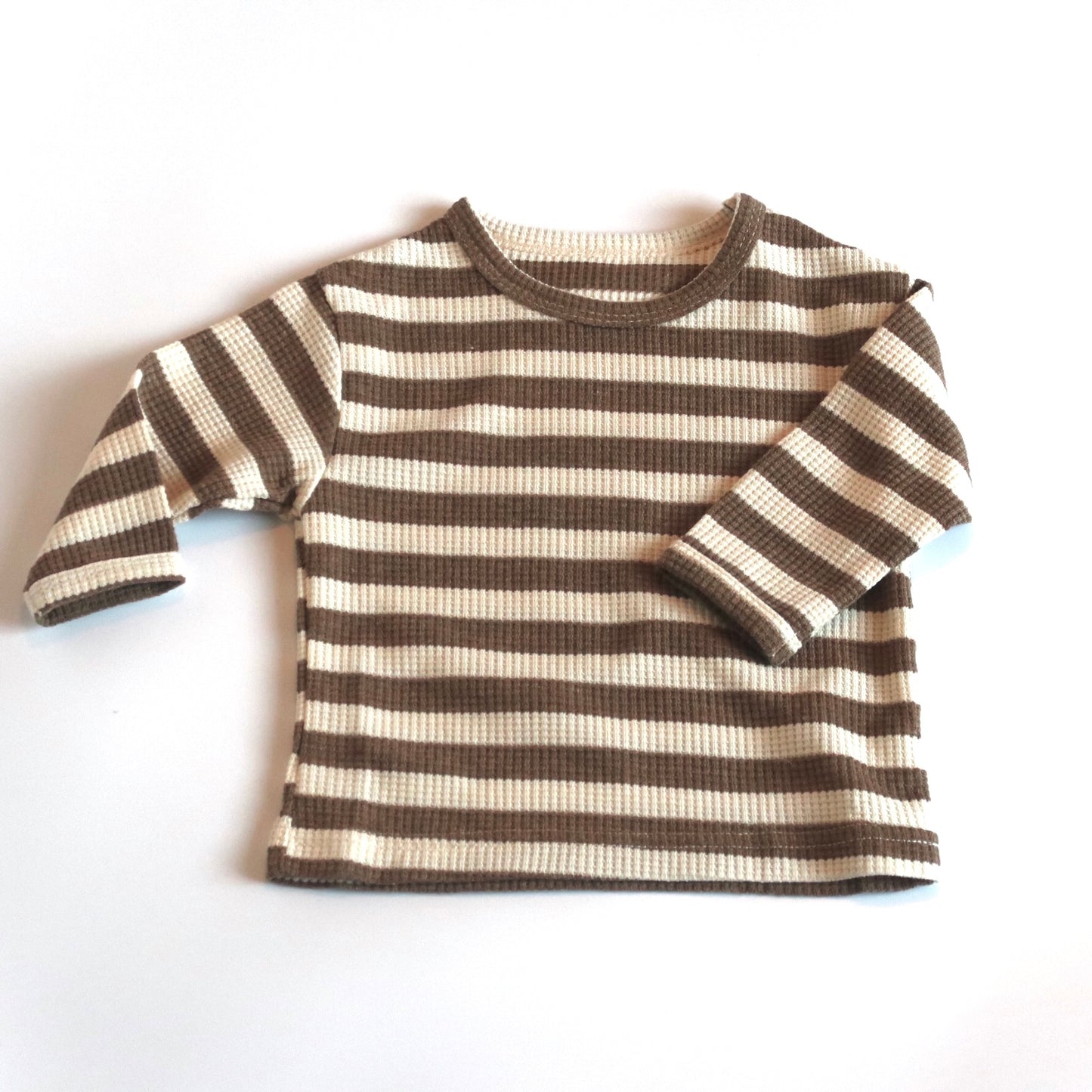 Taupe Waffle Cotton 2-Pc Bear Set (0-6m ONLY)