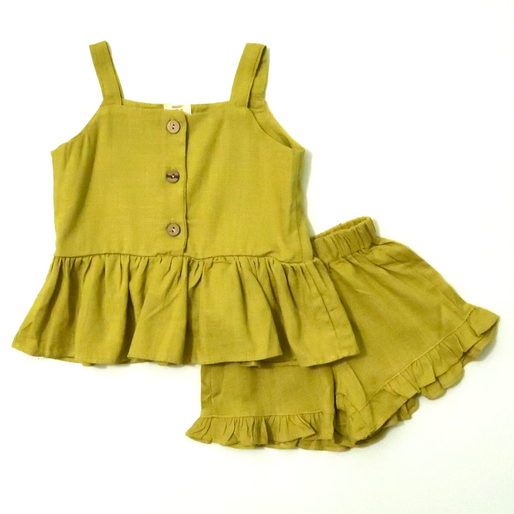 Vibrant Olive Green 2-Pc Tank Set