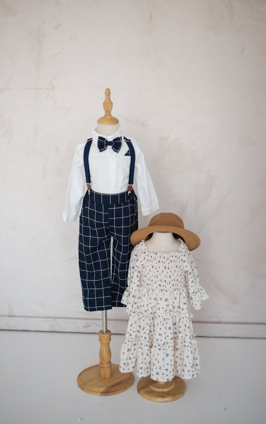 4-Pc Navy Stripe Suit