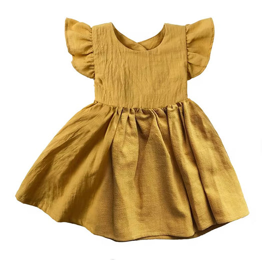 Mustard Tie Dress
