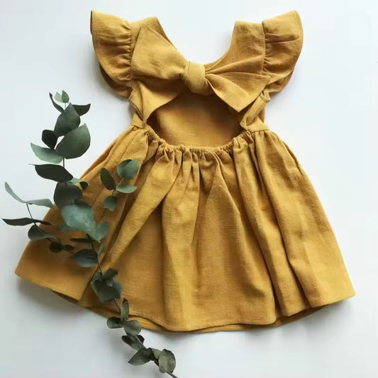 Mustard Tie Dress